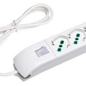 Multipresa 4 Posti Italiana Bipasso / Schuko Bianco
