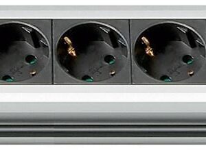 Multipresa in Alluminio 8 Posti Schuko con Interruttore e Led