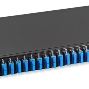 Cassetto Ottico 19'' con 24 bussole SC Duplex Monomodale Nero