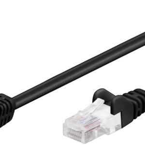 Cavo di rete Patch Connettore Angolato 90&deg; CCA Cat. 5e UTP 5m Nero