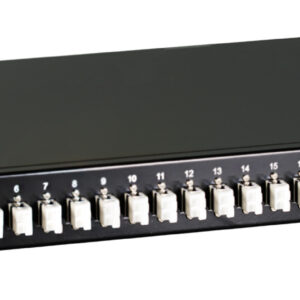 Cassetto Ottico 19'' con 24 bussole LC Duplex Multimodale OM2 Nero
