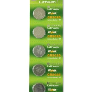 Batterie a bottone Litio CR2025 (set 5 pz)