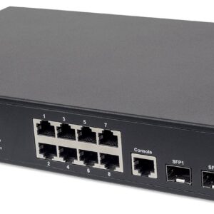 Switch Gigabit Ethernet 8 Porte PoE+ Web-Managed con 2 porte SFP