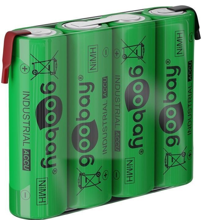 Batterie ricaricabili NiMH 4xAA HR6 2100 mAh 4.8V a saldare