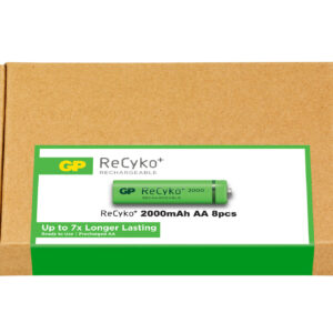 Confezione risparmio 8 Batterie Ricaricabili AA Stilo 2000mAh GP ReCyko+