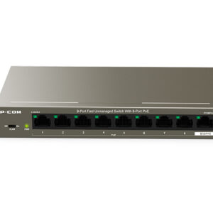 Switch desktop 9 Porte 10/100 Mbps con 8 Porte PoE