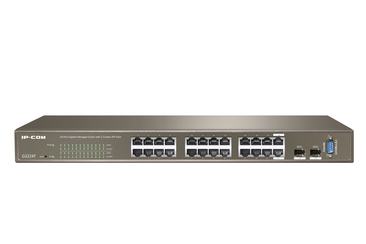 Switch Ethernet Gigabit 24 Porte+2 porte SFP Layer 2 Web Smart