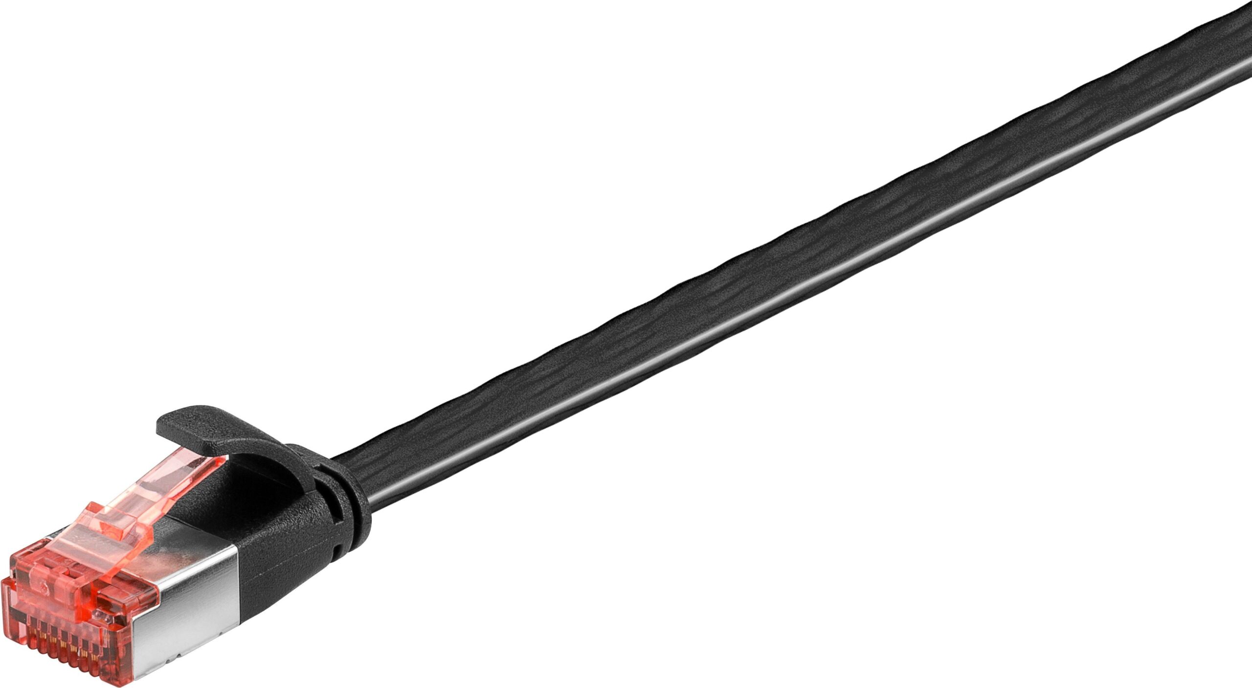 Cavo di Rete Patch Piatto in Rame Cat.6 U/FTP 3,0m Nero