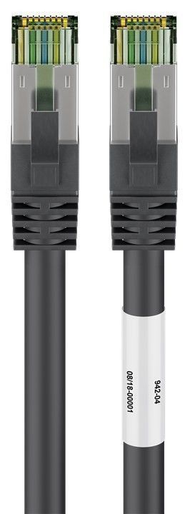 Cavo di rete Patch in rame Cat. 8.1 Nero SFTP LSZH 1m