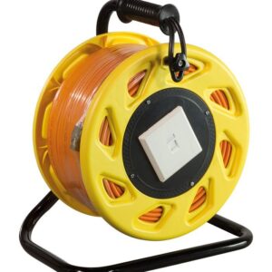 Cavo Patch Cat6A Plug RJ45 S/FTP LSZH con Avvolgicavo 60m Arancione