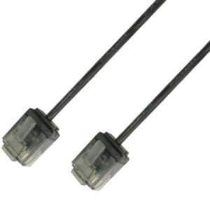 Cavo di rete Patch in Rame Ultra Slim Cat.6 Nero UTP 0,25 m