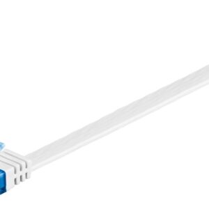 Cavo di Rete Patch Piatto in Rame Cat.6A UTP 5m Bianco