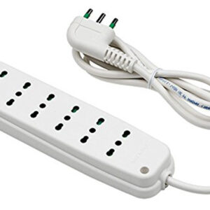 Multipresa 6 Posti con Spina Italiana Angolata Bianco