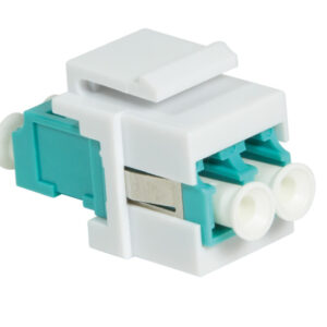 Giunto Fibra LWL LC Duplex per Installazione Keystone Acqua e Bianco