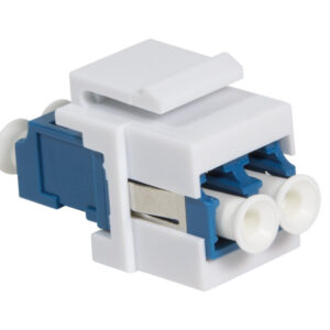 Giunto Fibra LC Duplex per Installazione Keystone Blu e Bianco