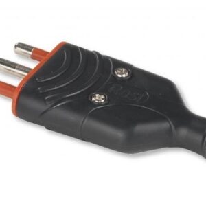 Spina Mobile in Gomma 16A 250V Nero