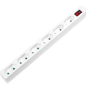 Multipresa 6 Posti Design Salvaspazio Bianco