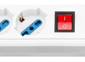 Multipresa 5 Posti Schuko con Interruttore Bianco