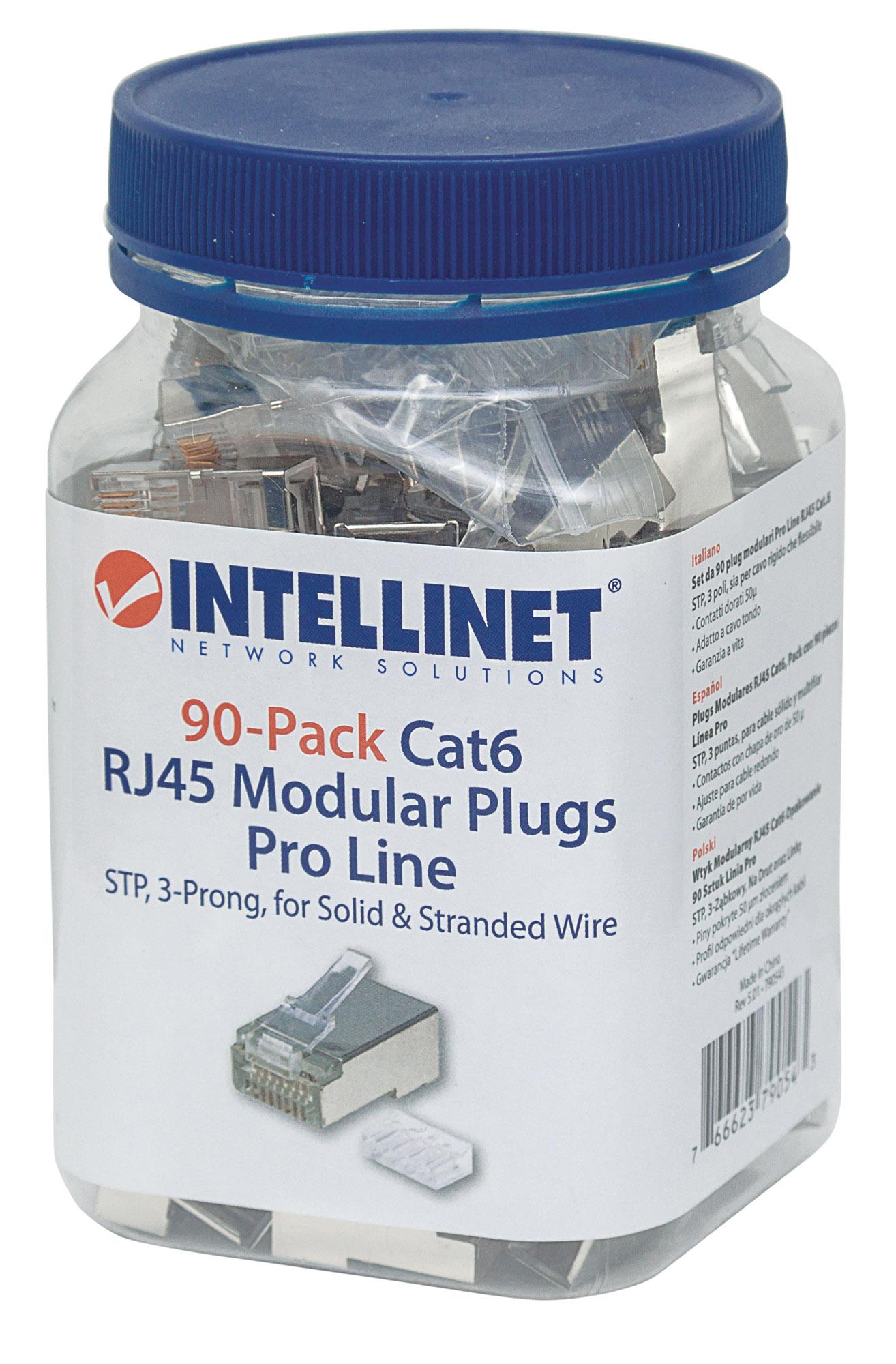 Confezione 90 plug Modulari Pro Line RJ45 Cat.6
