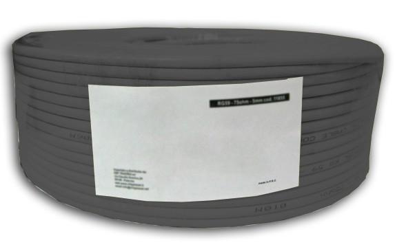 Matassa Cavo U/UTP Cat.6 Rame 100m Rigido Nero per esterno