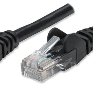 Cavo di rete Patch CCA Cat. 5e Nero UTP 0,5 mt