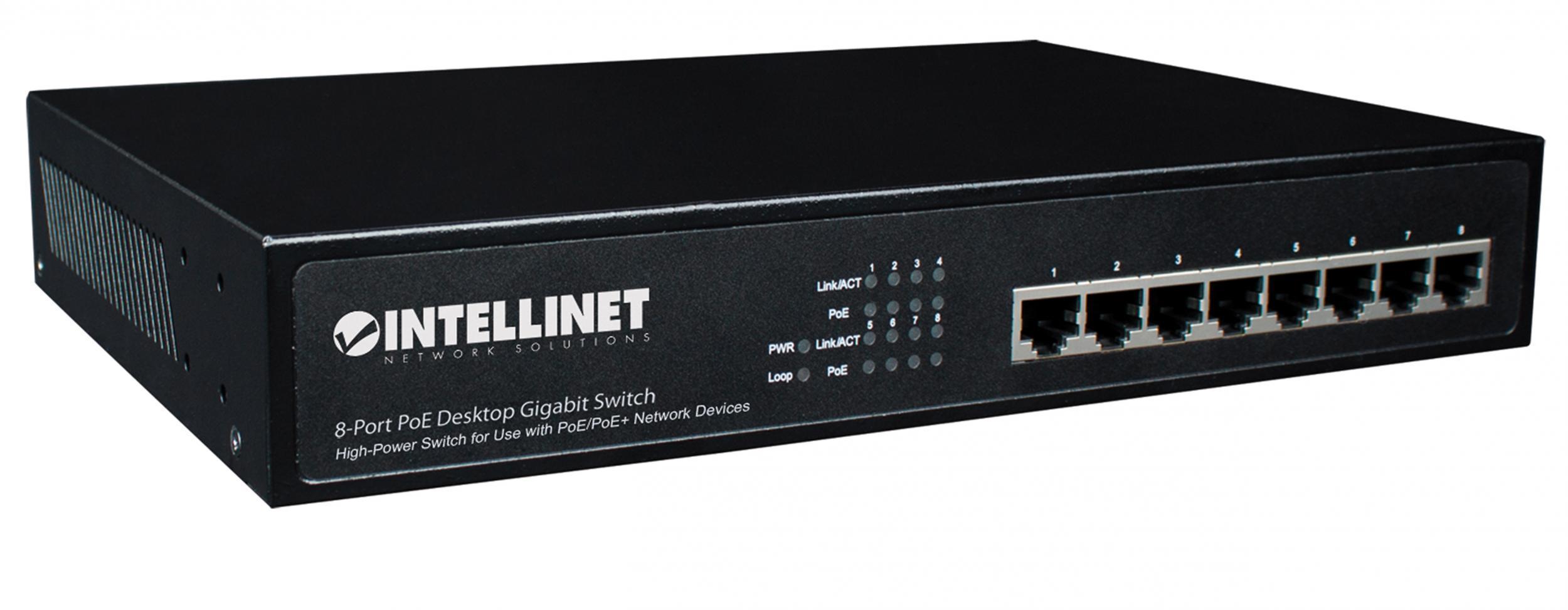 Switch 8 porte Gigabit PoE+