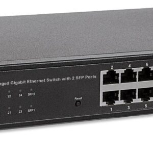Switch 24 porte Web-Managed Gigabit Ethernet con 2 porte SFP