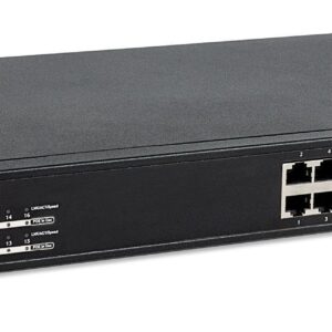 Switch Gigabit 16 Porte Ethernet PoE+ Nero