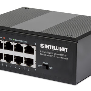 Switch Ethernet Gigabit 8 porte PoE+ con PoE Passante