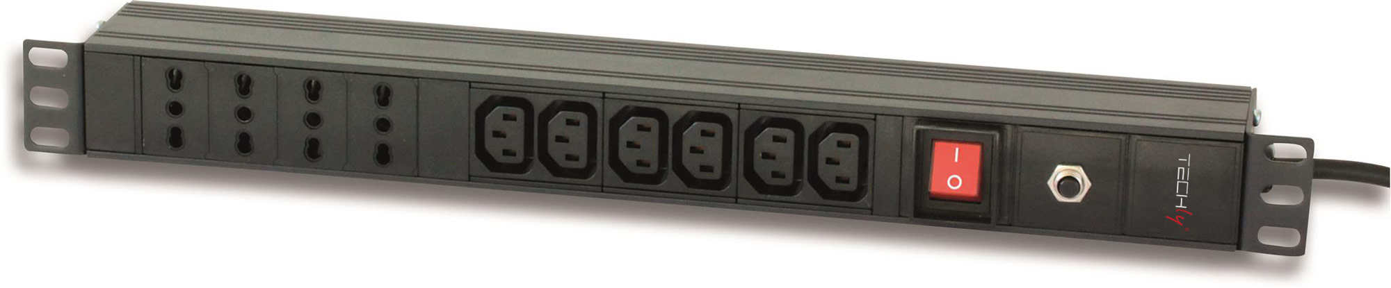 Multipresa 4 italiane + 6 VDE con interruttore