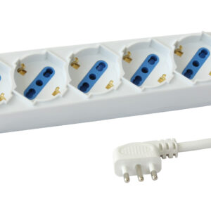 Multipresa 5 Posti Italiana Bipasso / Schuko con spina 10A