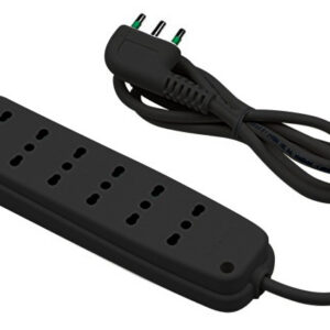 Multipresa 6 Posti con Spina Italiana Angolata Nero