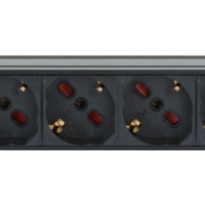 Multipresa 6 Posti da Rack 19'' Spina Italiana con Interruttore 1 U