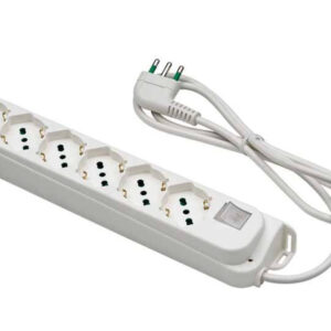 Multipresa 6 Posti Schuko con Interruttore e Cavo 1,5m Bianco