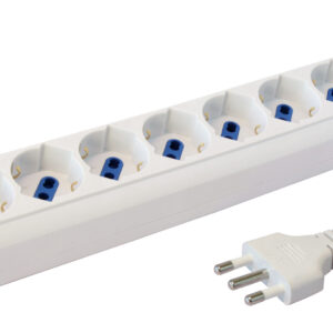 Multipresa 7 Posti Italiana Bipasso / Schuko Cavo 3m