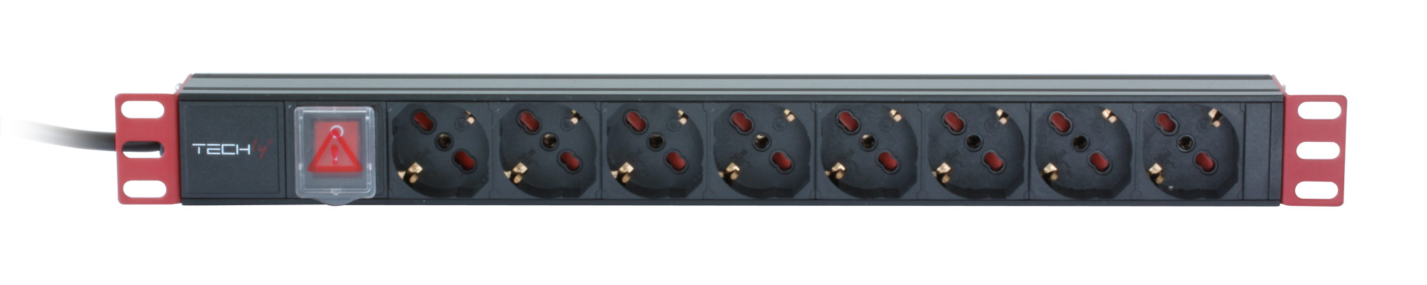 Multipresa 8 Posti da Rack 19'' Spina Italiana con Interruttore 1U Cavo 3m