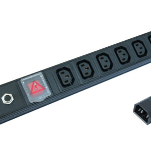 Multipresa da Rack 19'' 8 Posti C13 con Interruttore e protezione termica