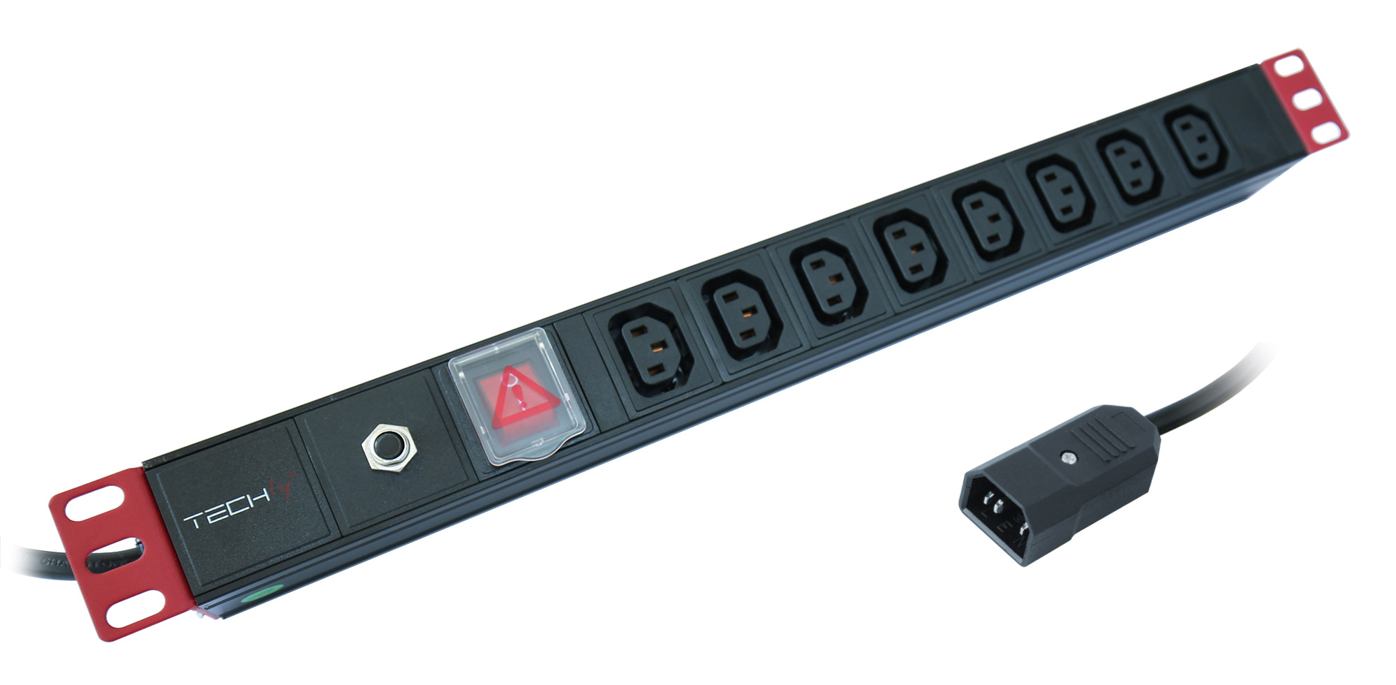 Multipresa da Rack 19'' 8 Posti C13 con Interruttore e protezione termica