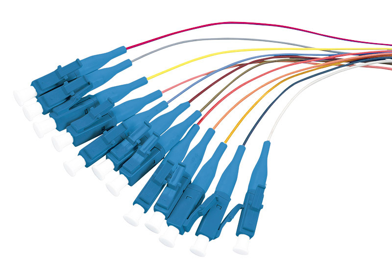 Set 12 Pigtail Fibra Ottica Monomodale OS2 LC 9/125 2 m