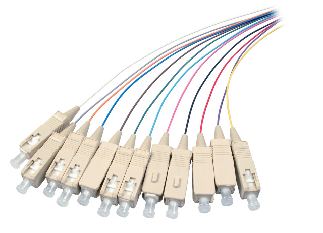 Set 12 Pigtail Fibra Ottica Multimodale OM4 SC 50/125 2 m