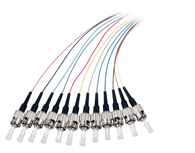 Set 12 Pigtail Fibra Ottica Multimodale OM3 ST 50/125 2 m