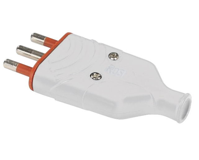 Spina Mobile in Gomma 16A 250V Bianco