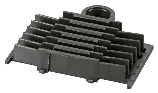 Supporto a Pettine per 6 Giunti in Fibra Ottica Nero