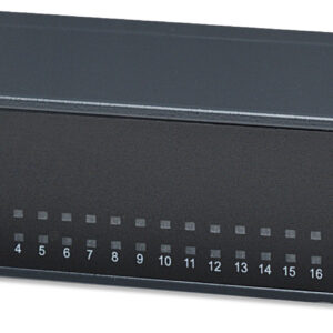 Switch Hub ethernet 10/100Mbps 16 porte desktop in metallo
