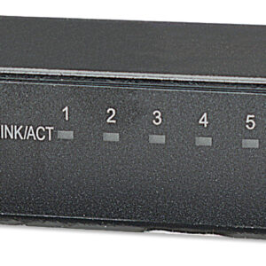 Switch Hub ethernet 10/100Mbps 5 porte desktop in metallo