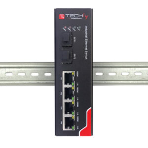 Switch Industriale Gigabit Ethernet 4x10/100/1000BaseT a Fibra 2x1000BaseX
