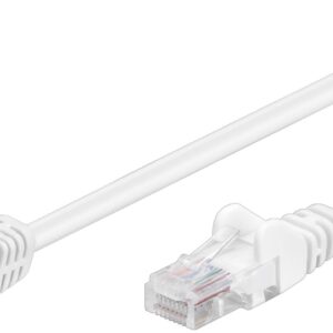 Cavo di rete Patch Connettore Angolato 90&deg; CCA Cat. 5e UTP 3m Bianco